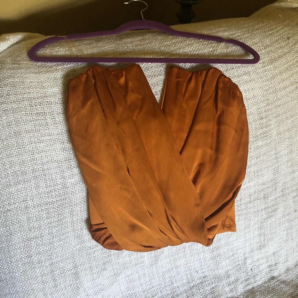 Orange crop top